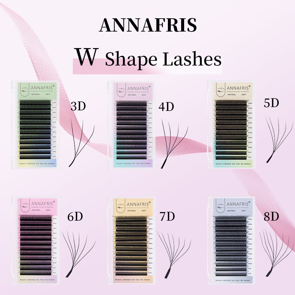 Eyelash Extension For Asian Eyes - ANNAFRIS Готовый объемный вентилятор YY 3D