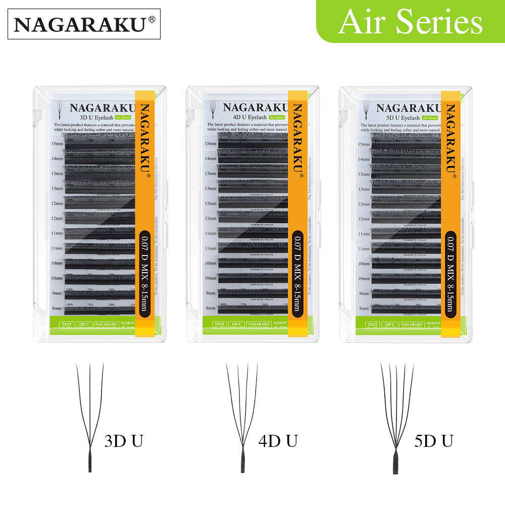 NAGARAKU U-образный 3D/4D/5D м – обзор и цена Eyelash Extension Human Hair