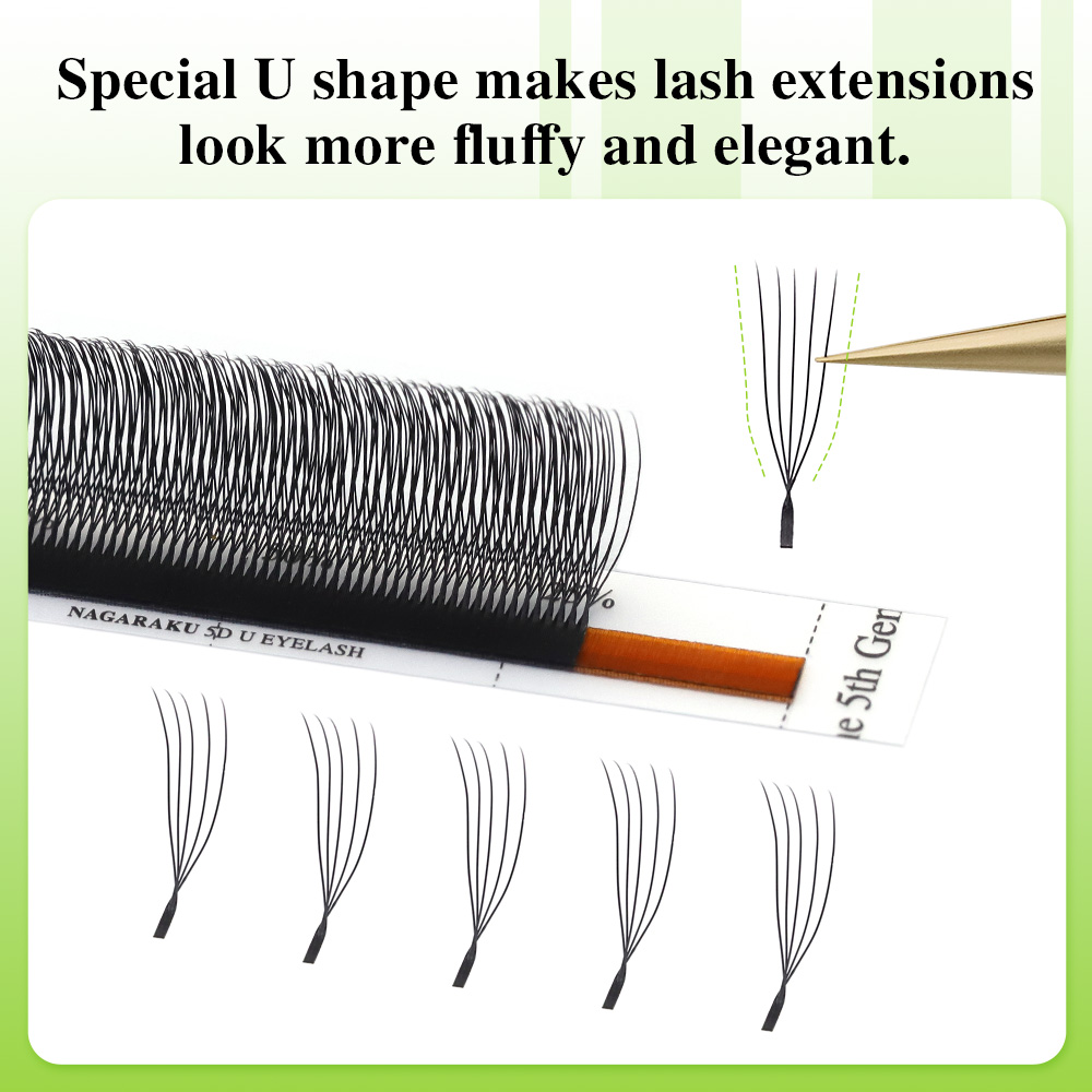 NAGARAKU U-образный 3D/4D/5D м – обзор и цена Eyelash Extension Human Hair