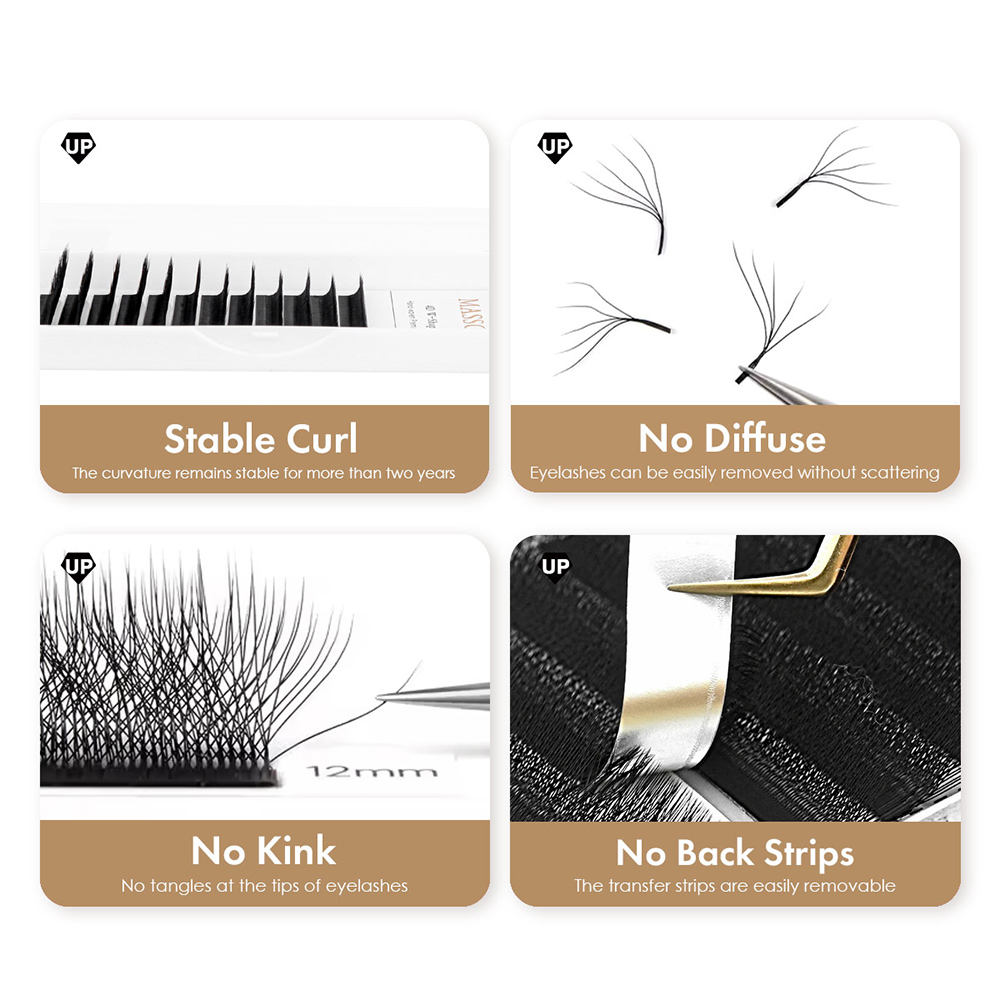 MASSCAKU L LU M Curl YY/W Форм – обзор и цена Eyelash Extension Human Hair