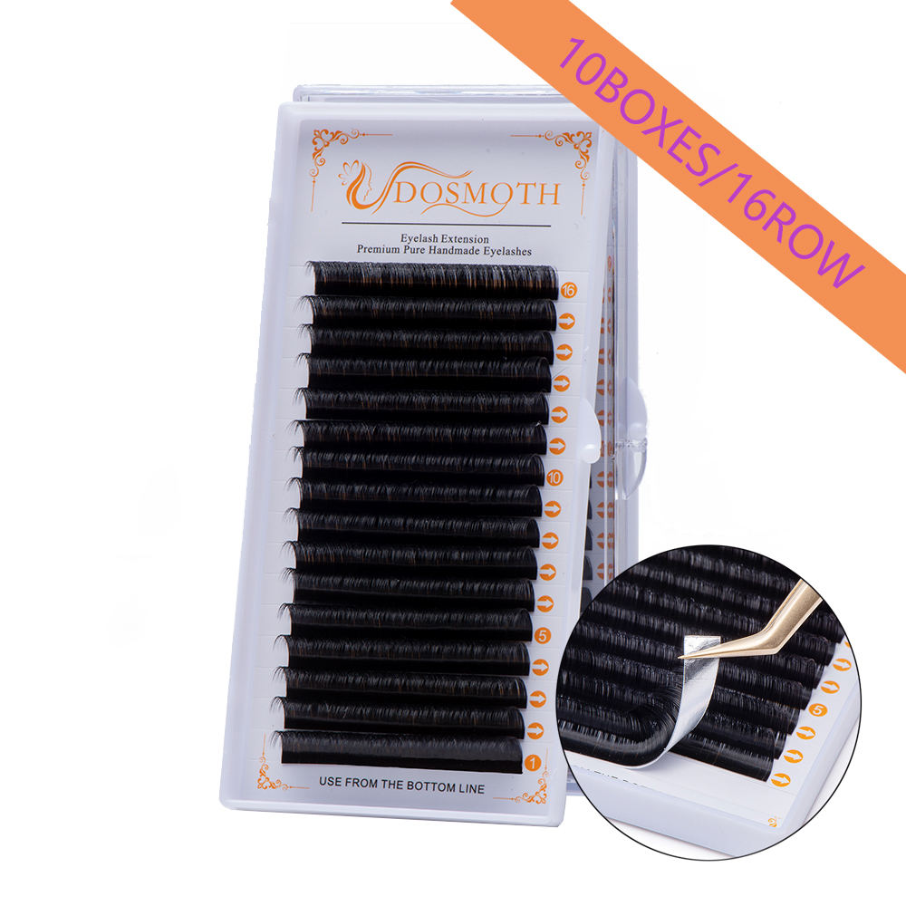 DOSMOTH, 10 коробок, 16 рядов, – обзор и цена Eyelash Extension For Asian Eyes